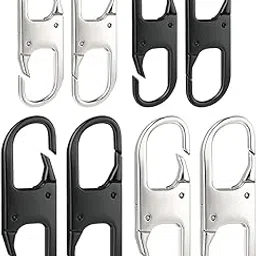 nkomax Anti Theft Zipper Lock- Backpack Zipper Lock Keep The Zipper Closed, Quick Disconnect Clip - Key Holder Add-on Accessory 8PCS (Black/Silver)-picture-51