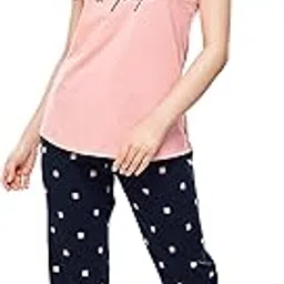 zeyo Women's Cotton Square Printed Night Suit Set of Top & Pajama 5311-picture-36