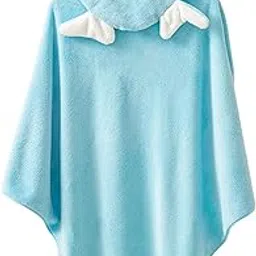 Ultra-Soft Baby Hooded Towel | 4 Characters Stickers for Baby |100% Cotton, Hypoallergenic & Super Absorbent Bath Wrap for Newborns & Toddlers | Cute Animal Design, (0-5Years) (Sky Blue Elephant)-image-12