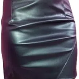 aiza n aizal Women's Faux Leather Wrap Mini Skirt/Skort, High Rise, Bodycon Fit Skirt-picture-31