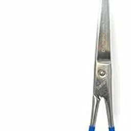 Diamond Hair Cutting Scissors – Casting Iron, Chrome Plated, with Blue PVC Rubber Handle, 7 Inch-picture-10