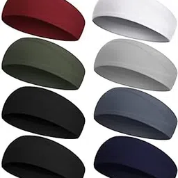 BISMAADH Running Headband for Men Non Slip Workout Sweatbands Adjustable Sports Moisture Wicking Workout Headbands-picture-28