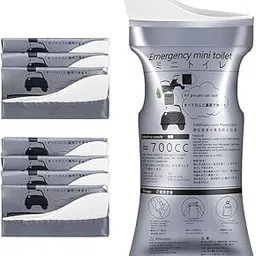 CRAZYABBS 700 ML Disposable Urinal Bags, Camping Pee Bags, Unisex Urine Bags Vomit Bags for Travel Urinal Toilet Traffic Jam Emergency Portable Toilet Bee Bag for Men Women Kids Children Patient-- PACK 5-picture-43