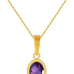 p.c. chandra jewellers 22k (916) Yellow Gold and Amethyst Pendant for Women-picture-23