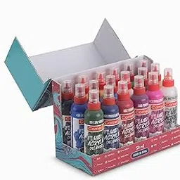 Camel Fluid Acrylic Colours 18 Shades of 50ml, Multicolor, (3217838)-picture-23