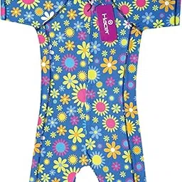 HACER Jumpsuit Floral Print Swimwear for Kids (2-3 Years) Unisex Swimming Costume Short Sleeve Knee Length Swimsuit One Piece Baby Suit (24, Random Colour)-picture-24