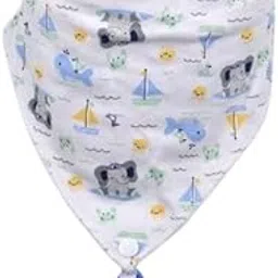 Caterpiller Baby Bandana Drool Bibs with detachable Teething Toys Made with 100% cotton Front and high absorbant fleece back, Absorbent and Soft (Pack of 4 Unisex)-image-29