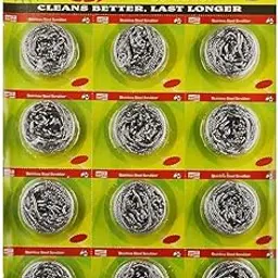 SEE Stainless Multipurpose Steel Scrubber (Silver Colour 12-Piece)-image-45