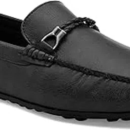 san frissco Men's Loafer Casual Synthetic Leather Shoes/All Purpose Slip-On Loafers for Party, Wedding/Stylish Lightweight and Comfortable Perfect for Everywhere - 9 (Black)-picture-30