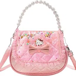 funblast Sling Bag for Girls, Fashion Cute Bow Design Hand Bag for Girls Shoulder Bag Stylish Latest Gifts for Kids Age 5-10 Purse for Girl, Cross Body Bag for Woman-picture-48