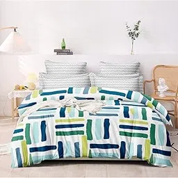 hrudaya Synchronized Fibre All Season Queen Size Reversible Printed Comforter/Blanket/Duvet/Quilt/rajai for Double Bed 90x100 inch All Weather/Season (Cotton Comforter)-picture-17