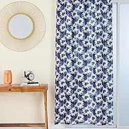 Amazon Brand - Solimo Premium Polyester Cotton Curtains | 135 GSM | 7 FT | Floral Print | Easy Maintenance (Set of 2, Grey)-picture-36