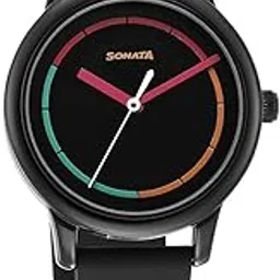 sonata Splash Black Dial Women Analog Watch with Plastic Strap-8178NP01-picture-51