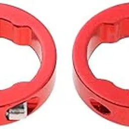 THE STYLE SUTRA®2pcs Alloy Bike Handlebar Grip Lock Ring End Locking Ring Red 8mm-image-93