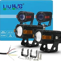LIU HJG S-83 80W Yellow/White LED Fog Light with Red Devil Eye | Universal for Bike & Car-picture-28