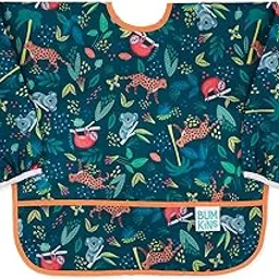 Bumkins Sleeved Bib Baby Bib, Toddler Bib, Smock, Waterproof Fabric, Fits Ages 6-24 Months – Jungle-picture-11