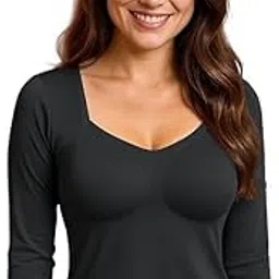 fashiol Women Padded Thermal Full Slip Camisole | Built-in Bra | Winter Warm Stretch Tank Top | Soft Fleece Lined Thermal Inner for Winter | Slim Fit Base Layer-picture-46