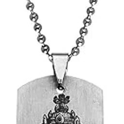 m men style Hindu God Lord Narasimha VenkateshaVishnu Avatar Divine Silver Stainless Steel Pendant Necklace Chain For Men And Women SPn2022516-picture-30