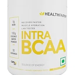 Healthfarm BCAA 2:1:1 Powder (Branched Chain Amino Acids) - BCAA Powder for Muscle Recovery - Gluten Free - 5000mg per Serving,30 Servings -Flavor- Mango Berry-image-48