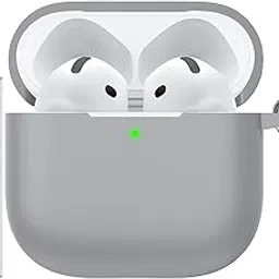 Sounce for Apple Airpods 4th Generation Case Cover(2024) | LED Visible | Cleaner Kit & Heavy-Duty Carabiner | Drop Protection | Anti-Scratch | 2.5mm Thick |Compatible with Airpods 4 Case for Women,Men-image-1