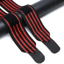 AJ KADPE WALA, Cotton Wrist Band for Men & Women, Wrist Supporter for Gym Wrist Wrap/Straps Gym Accessories for Men for Hand Grip & Wrist Support While Workout (Red - Black1 Pair)-image-95