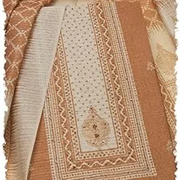 soch Womens Cream Linen Botanical Print Unstitch Dress Material With Sequins-picture-47