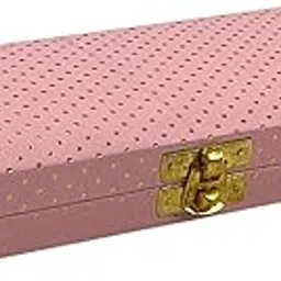 Vanya Creations Decorative Shagun Box for Gifting Money Cash Note Gaddi, Gift Sagan Wedding Engagement Occasion, Designer Baby Pink Color Polka Dot Pattern, Set of 1, Leatherette Rectangle Shape-image-80