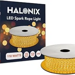 Halonix 10 Meter 120 Led/MTR 11W Rope Light for Home Decoration | IP65 Certified, BIS Approved | Indoor and Outdoor use | Direct Plug-in | Pack of 1 (10 Meter, Amber)-picture-64