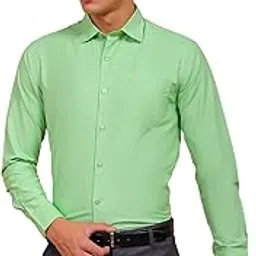 the indian garage co Men's Cotton Slim Fit Solid Full Sleeves Cutaway Collar Formal Shirt-picture-39