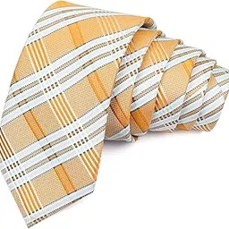 peluche Mod Show Yellow Colored Microfiber Necktie For Men-picture-26