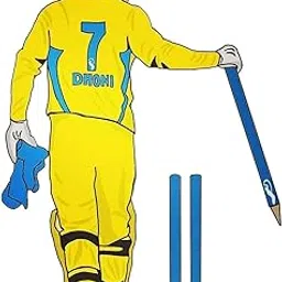 DivineDesigns™ PVC Vinyl Self-Adhesive M.S. Dhoni Wall Sticker for Living Room, Bedroom, Office Wall Decoration (22 X 25 INCH) Pack 1-picture-12