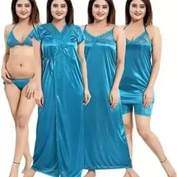 AIRGEAR Pack of 6 Women Nighty Set image 1