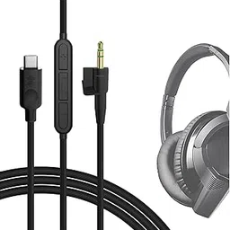 Geekria QuickFit USB-C Digital to Audio Cable with Mic for Bose Around-Ear AE2, AE2i, AE2w Headphones Cable, Type-C Replacement Stereo Cord with Inline Microphone and Volume Control (Black 5.6ft)-image-39