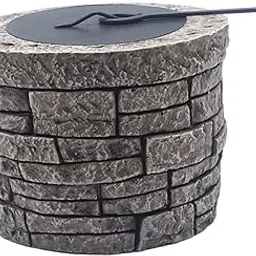 JAZZY PEARLS® Small Small Fire Pit Home Decor Small Portable Fire Pit for Outdoor Brown-picture-19