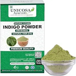 Unicosa Ayurveda Natural Indigo Powder for Black Hair | 100% Pure & Herbal Hair Dye | Ammonia-Free | Chemical-Free | 200g for Men & Women-picture-21