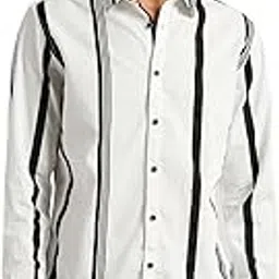 pepe jeans Men's Cotton Striped Regular Fit Shirt-picture-20
