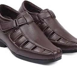 bxxy Men's 3 Inch Hidden Height Increasing Faux Leather Material with Casual Formal Slip-On and Office Wear Sandals.-picture-23