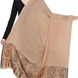 pashtush Womens Womens, 100% Pure Wool With Woolmark Certificate, Paisley Beautilful Paisle Woven, Beige-picture-11