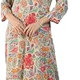 indo era Women's Viscose Rayon Floral Printed Straight Kurta & Pant Set (IESTR12255)-picture-23