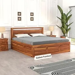 Solid Sheesham Wood Bed Jack (Honey, Jack King Box)-image-92