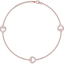 giva 925 Silver Rose Gold Love Story Anklets (Single) |Gifts for Women and Girls | With Certificate of Authenticity and 925 Stamp | 6 Months Warranty*-picture-40