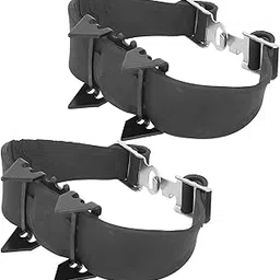 tand Snow Cleats, Snow and Ice Cleats, Black Lightweight 4 Teeth Rubber Adjustable Elderly for Kids-picture-34