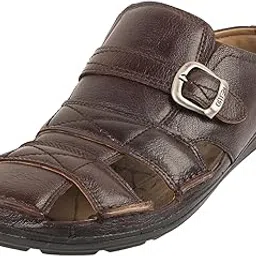 metro Men Faux Leather Slip-on Comfort Fisherman Sandal-picture-20