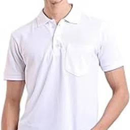 p3 speaks comfort P3 Men's Premium ACE White Polo T-Shirt | Mercerised Pure Cotton | COT-Silk Finish | Half Sleeves | Regular FIT | Utility Front Pocket | Polo Collar (Available in S to XXL Size)-picture-19