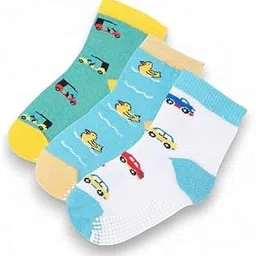 Secure Steps Made in India Anti-Skid Crawling Socks for Baby Girl & Boy Toddlers, Pack of 3, 1-3 Years, Premium Cotton (Limited Edition)-picture-44