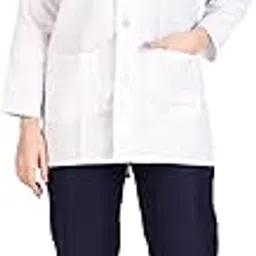 MediMarche Women's Lab Coat for Doctors and Medical Students| Cotton Long Sleeves Medical Apron | 3 Pockets | Uniform for Doctors-picture-44