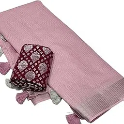 Women's Beautiful Zari Woven Border Plain Kota Silk Saree With Banarasi Silk Patola Blouse-picture-27