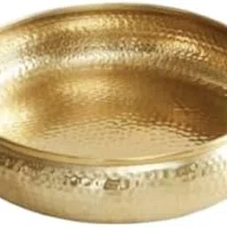 MA Store Handcrafted Gold Metal Diya Urli for Home Decor | Metal Decorative Urli Bowl | Diya Uril for Home Decoration Traditional for Floating Flowers and Tea Light Candles-picture-19