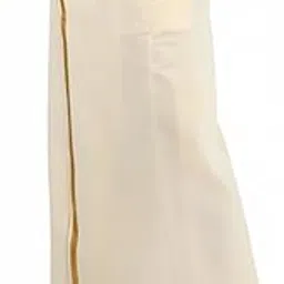 All Size Adjustable Velcro Lungi/Dhoti/Mundu for Men (28–44 Inches Waist) –Cream Color-Polycotton Stitched with Side Pocket | Traditional South Indian Attire-picture-14