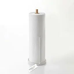 Cotton Home Vintage Chic Pattern Weighted Base Bamboo Roll Paper Tissue Stand Towel Holder Kitchen Countertop Paper Towel Stand Holder Paper Towel Holders Toilet Tissue Paper Holder Round Shape-image-4